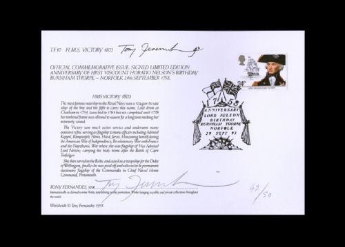 First Day Cover HMS Victory 1805 by Tony Fernandes